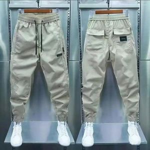 Calças masculinas joggers carga homens streetwear hip hop sweatpants masculino casual harem calças verão harajuku escovado