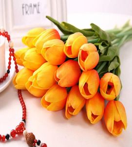 Latex Tulips Artificial Pu Flower Bouquet Real Touch for Home Decoration Wedding Decorative 11 Colors Option2288205