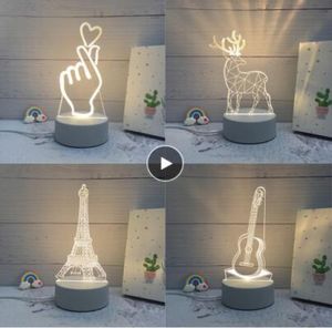 3D LED lamba Yaratıcı 3D LED Gece Işıkları Yenilik İllüzyon Gece Lambası 3D illüzyon masa lambası Ev Dekoratif Light6607345