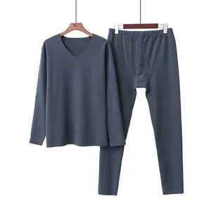 Herren Wärme Unterwäsche Männer sexy Dessous Fleece gepolstert warm warm hochelastischer Pyjama Homewear -Baumwollhosen Set -Komfort und atmungsaktiv