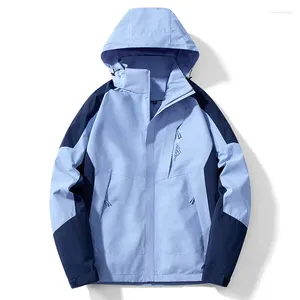 Men's Jackets Spring And Autumn Removable Hats Breathable Couple's Windbreaker Student Group Drive Outdoor Waterproof Clothing