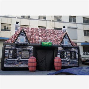 卸売10mlx5mwx5mh（33x16.5x16.5ft）巨大な屋外インフレータブルアイリッシュパブバー広告Movable Inflatables Pubs Tent for Party