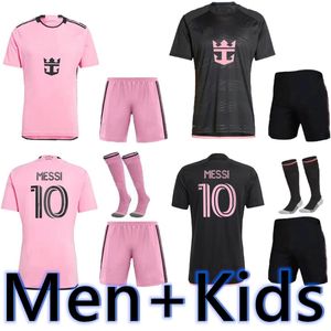 2024 2025 Messis InterS MiamiS Homens Kid Kit Set Criança Menino Camisas de Futebol Camisas de Futebol Matuidi Higuain Trapp Pellegrini Pizarro Sergio Camisa de Futebol