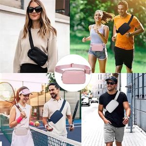 Fashion Crossbody Fanny Pack Waist Bag Waterproof Mobile Phone Bags Beach Travel Outdoor Sport Women Belt Pouch Adjustable Strap