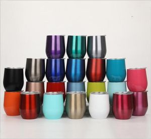 Stainless Steel Tumbler Cocktail Wine Glass Eggshell Water Bottle Beer Coffee Mug Vacuum Insulated Glass Kitchen Bar Drinkware 12O5216759