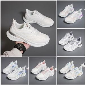 Running Men Women New Hiking Flat Shoes Soft Sole Fashion White Black Pink Bule Comfortable Sports Z204 50