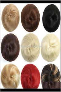 Chignons Extensions Products Drop Delivery 2021 Rubber Band Bun With Clipin Design Extension Synthetic Roller Fast Scrunchie Fasi2223848