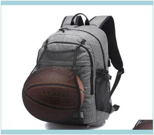 Outdoor Outdooroutdoor Sport da uomo Zaino da basket Borse da scuola per ragazzi adolescenti Soer Ball Pack Borsa per laptop Rete da calcio Palestra6427404