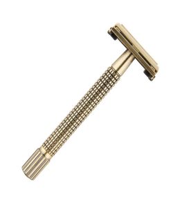 1Razor 10 Blades WEISHI 115 cm Long Handle Mens Shaving Classic Safety Razor Bronze Chrome Copper Double Edge Razors5592073