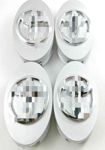 4 피트 휠 센터 허브 캡 실버베이스 크롬 로고 62mm / 2 1/2 