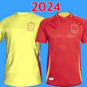 2024スペインフットボールジャージナショナルチーム24 25フェランカナレスアンズファティコケアスラアスラペドリモラタモラタキットメンズフットボールシャツファンプレーヤーバージョン