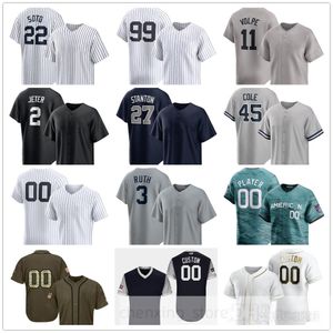 Stitched 2024 Baseball Jerseys 2 Derek Jeter 7 Mantle 3 Babe Ruth 22 Juan Soto 45 Gerrit Cole 99 Aaron Judge 11 Anthony Volpe 26 DJ LeMahieu 48 Anthony Rizzo Austin Wells