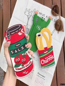 Chip di silicone 3D Salsa Food Antidrop Instagram Shell per Apple Iphone 11 12 Promax Coque Custodia protettiva per cellulare G02108335102