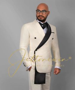 Suits 2 Pieces Elegant Suits+Pants Brand Slim Fit Party Formal Business Dress Suit Terno Wedding Suits For Men Trajes De Hombre