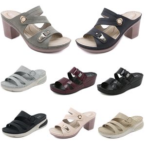 2024 Sommer Damenschuhe Sandalen Niedrige Absätze Mesh-Oberfläche Freizeit Mama Schwarz Weiß Rot Grün Große Größe 36-42 O22 GAI