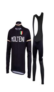 2020 Molteni Uzun Kollu Bisiklet Forması Seti İlkbahar Sonbahar Bisiklet Giysileri Seti Siyah ve Beyaz Kayış Pantolonları Maillot Ropa Ciclis4967416