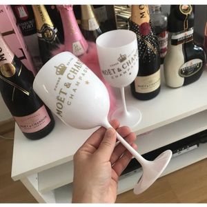 Wine Party White Champagne Coupes Cocktail Glass Wine Cup Plating Goblet Plastic Beer Whisky Cups226G