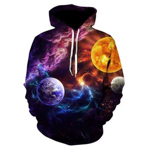 Neue Frühling Herbst Saison männer und frauen Top Mantel Sternen Himmel 3D Gedruckt Rundhals Pullover Stil Trendy