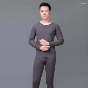 Men's Thermal Underwear Clothing Thermo Set For Men Solid Winter Long Johns Male Keep Warm Suit Inner Wear