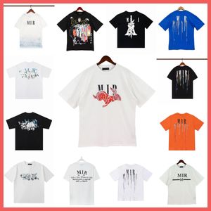 Summer T-shirts Designer Mens T-shirts Ink Splash Flow Paint Designers Couples A Miri Shirts Luxury Short Sleeve Hip Hop Streetwear Amirs Tees Letter Print Tops 888