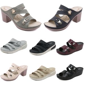 2024 Sommer Damenschuhe Sandalen Niedrige Absätze Mesh-Oberfläche Freizeit Mama Schwarz Weiß Rot Grün Große Größe 36-42 O16 GAI