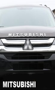 Mitsubishi Outlander Chrome Car 3D文字フードエンブレムロゴバッジカーステッカースタイリングカーアクセサリー