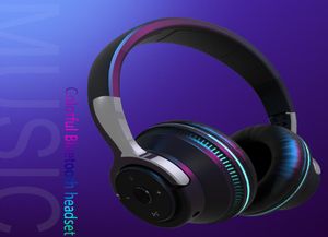 H2 Wireless Bluetooth -hörlurar Subwoofer Stereo Card Colorful Light Computer Headset8212093