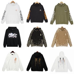 Amirs Hoodie Designer Sweater Y2K Hoodies Erkekler için Amerikan Street Çift Tarzı Hat Renk Mektubu Baskı Kapşonlu Sweatshirt Erkek Hoodie 5a