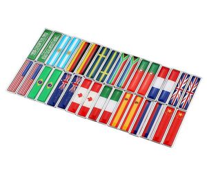 Germany Portugal Spain France Brazil Argentina Canada flag Car Styling Sides sticker New Pair Metal Label 3D Car Stickers Auto Met6356504