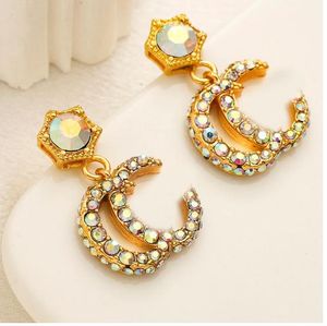 20Style 18k Gold Plated Famous Designer Brand Earring Letter Ear Stud Women Elegant Fashion Diamond Insert Pendant G Earrings Party Gift Jewelry Accessories Gifts