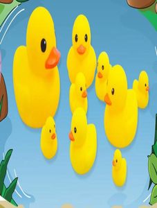 Whole Baby Bath Water Toy Sounds Yellow Rubber Ducks Toys Kids Bathe Children Swimming Beach Gifts Gear Baby Kids Bath Water T7132033