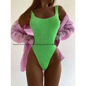 Sexy Ribbed One Piece Swimsuit Women Swimwear Female Bodysuit Ladies Thong Monokini Bathing Suit Swim Summer Beach