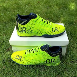 Men Turf Indoor Soccer Shoes Football Boots Comfortable Training Ultralight NonSlip Futsal Cleats Long Spikes High Ankle 240228