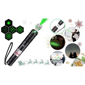 Högeffekt långsiktig ljus USB -laddningsbar grön stark penna för presentationer som undervisar jakt utomhuslaserpekare