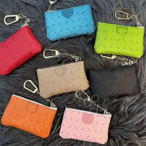 Womens Men Coin Purses Soft Leather Key Wallets Designer Fashion Coins Purse Card Holder äkta läder blixtlåsväska accessoires242j