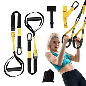 Hanging Training Strap Adjustable Fitness Band Chest Exercise Pull Rope Resistance Set Home Gym Equipment 240227