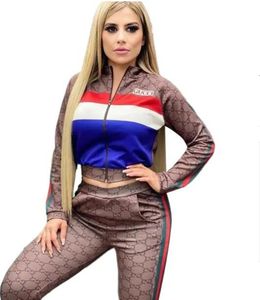 Women's Tracksuits New Designer pullover Cardigan Coat And Capris Jogging Pants 2/Two Piece Suits Sportwear Sport Sets