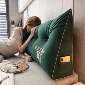 Luxury Large Pillow Back Cushion Bedside Decor Long Elastic Backrest Cushions Tatami Single For Double Sleeping Home 220402318f