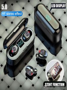 Nuovo F9 50 Sport TWS Cuffie senza fili Bluetooth Mini auricolare TWS HIFI Inear Auricolare da corsa per tutti i telefoni HD Call5821381