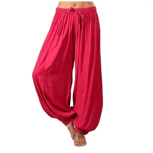 Women's Pants Trousers Spring Solid Color Loose Large Size Elastic Band Wide Leg Korean Fashion Harajuku Women Pantalons