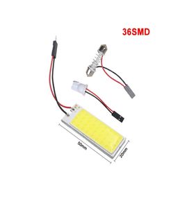 LEDドーム電球コブ36SMD 12Vオートライトパネルカーインテリアマップリーディングプレートライト屋根天井有線ランプBA9S T10 Festoon3678515