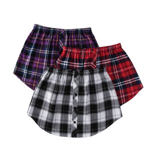 Women Fake Shirt Hem Detachable Plaid Striped Underskirt Irregular Skirt Tail Blouse Hem Extender Mini Skirt Layered Inner Layer S-5XL