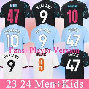 23 24 24 Koszulki piłkarskie Haaland de Bruyne Phillips Mans Cities Grealish Ferran Mahrez Foden Bernardo Joao Cancelo Z Rodrigo Football Shirt Men Kit Kit Sets Munds 688 688