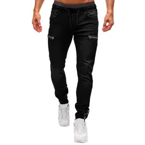 Männer Jeans Denim Männer Mode Lässig Kurze Hosen Reine Farbe Jean Mit Reißverschluss Tasche Solide Pantalon Homme