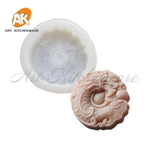 Ferramentas de bolo Dragão Molde de Silicone Chocolate Fondant Moldes Sugarcraft Ferramenta de Decoração Acessórios de Cozimento2615