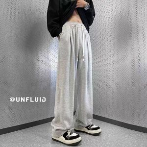 Pants Korean Style Autumn Men and Women High Street Straight Leg Sports Pants For Par Loose and Simple Fashion Casual Wide Leg