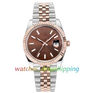 BPF Mens Watch Chocolate Dial 41mm Automatic 2813 Movement Fluted Bezel Jubilee Bracelet Luminous 126331 Waterproof Sapphire Glass BP Factory Wristwatches