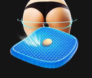 Silikon Ice Pad Gel Seat Cushion Egg Nonslip Cool Soft Bekväm utomhus honungskaka massagesitter kontorsstol bil kudde dbc2378894