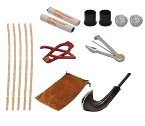 TOPPUFF Hochwertiges Holz-Tabakpfeifen-Set, Hornform, handgefertigt, Geschenkbeutel aus Holz, Verpackung, Rauchzubehör, Ganzes 2054277