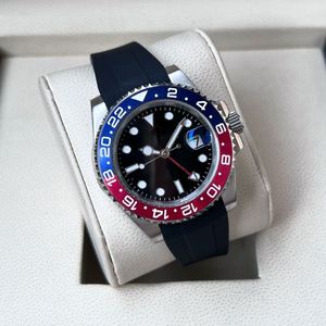 Relógio mecânico masculino movimento automático 40mm relógios para homens fivela dobrável pulseira de borracha vida à prova dwaterproof água design moda negócios 3050